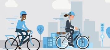 Illustration de cyclistes